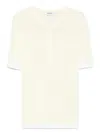 Sandro Pointelle-knit Short-sleeve Sweater In Yellow