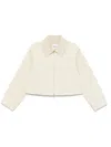 Sandro Corduroy-collar Jacket In Neutrals