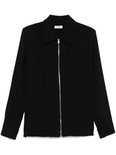 Sandro Corduroy Shirt In Black