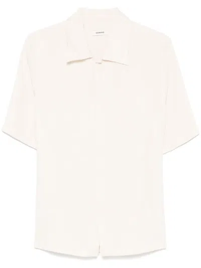 Sandro Corduroy Shirt In Neutrals