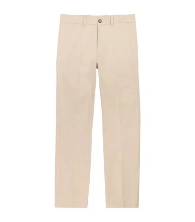 Sandro Cotton-blend Chinos In Beige