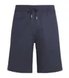 Sandro Cotton-blend Drawstring Shorts In Navy Blue