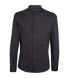 Sandro Cotton-blend Long-sleeve Shirt In Black