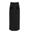 Sandro Beck Velvet Tweed Maxi Skirt In Black