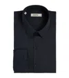 Sandro Cotton-blend Point-collar Shirt In Blue
