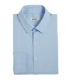 Sandro Cotton-blend Point-collar Shirt In Blue