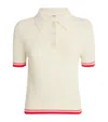 Sandro Cotton-blend Polo-neck Sweater In Beige