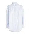 Sandro Cotton Buttoned-shoulder Shirt In Blue