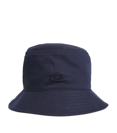 Sandro Cotton Canvas Bucket Hat In Blue