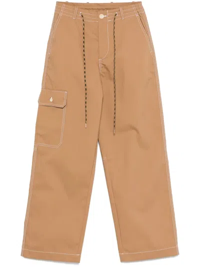 Sandro Cotton Cargo Trousers In Neutrals