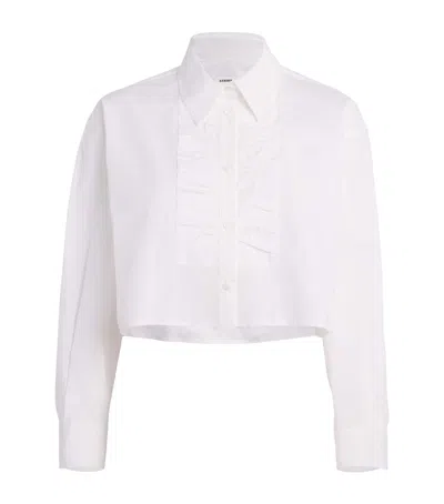SANDRO COTTON CROPPED SHIRT