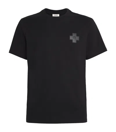 Sandro Cotton Cross T-shirt In Black