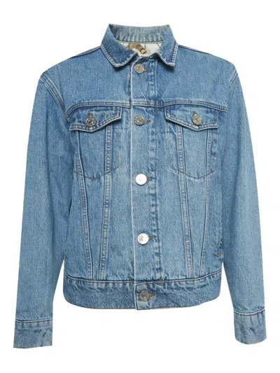 Pre-owned Sandro Cotton Denim Jacket In Blue