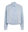 Sandro Paradise Embellished Button-front Shirt In Blue