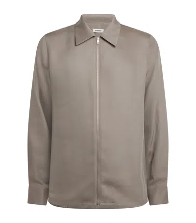 Sandro Cotton Field Jacket In Black