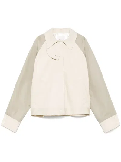 Sandro Cotton Jacket In 褐色