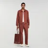 Sandro Cotton Jacket In Brown