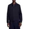Sandro Cotton Jacket In Navy Blue