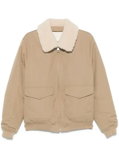 Sandro Cotton Jacket In Neutrals