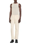 Sandro Cotton Jeans In Ecru