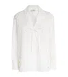 Sandro Womens Long-sleeved Cropped Cotton Blouse Naturels In Beige