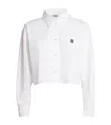 Sandro Monogram-embroidered Cotton Shirt In Beige