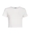 Sandro Cotton Logo Cropped T-shirt In Beige