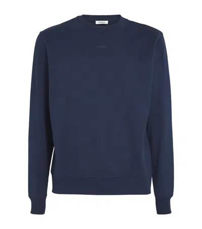 Sandro Cotton Logo T-shirt In Blue