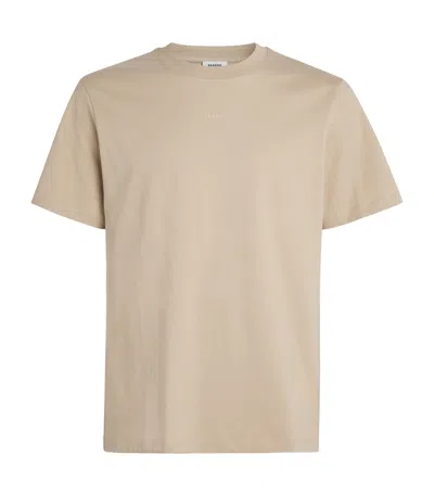 Sandro Cotton Logo T-shirt In Neutral