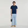 Sandro Cotton Logo T-shirt In Blue