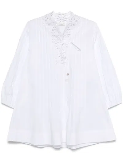 Sandro Cotton Mini Dress In White