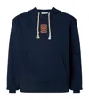 Sandro Cotton Patch-detail Hoodie In Blue