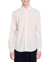 Sandro Cotton Pinstripe Straight Fit Button Down Shirt In White