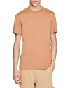 Sandro Cross Cotton T-shirt In Tobacco Brown