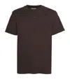 Sandro Mens Chocolate Logo-embellished Short-sleeve Cotton T-shirt Xs In Brown