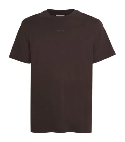 SANDRO COTTON RUBBERISED LOGO T-SHIRT