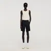 Sandro Cotton Shorts In Black