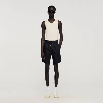 SANDRO COTTON SHORTS WITH ELASTIC WAIST