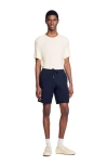 Sandro Cotton Shorts In Midnight Blue