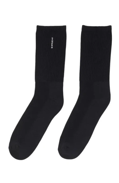 Sandro Cotton Socks In Black