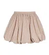 Sandro Cotton Stripe Mini Skirt In Brown