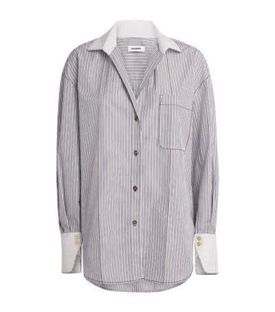 Sandro Cotton Stripe Shirt In Multi