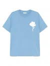 Sandro Layered Flower Tee In Blue