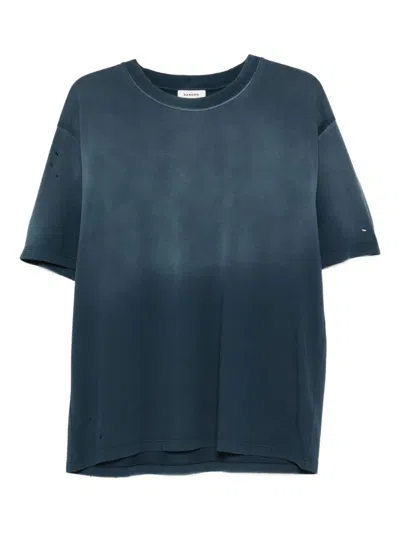 Sandro Cotton T-shirt In Blue