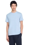 Sandro Crewneck Logo Tee In Blue Sky