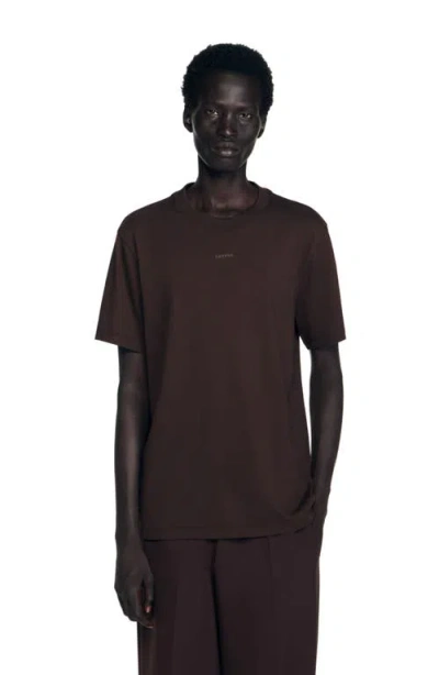 SANDRO SANDRO COTTON T-SHIRT WITH LOGO