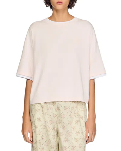 Sandro Cotton Tee In Multi