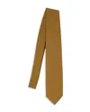 Sandro Pointed-tip Cotton Tie In Camel