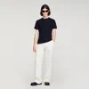 Sandro Cotton T-shirt In Black