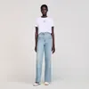 Sandro Cotton T-shirt With Embroidery In White